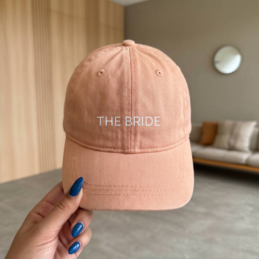 Personalized Bride Squad Embroidered Hat | Custom Bachelorette Party Coastal Washed Cap