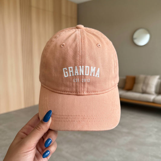Personalized Vintage Embroidered Coastal Washed Cap | Custom Name & Est. Date Dad Hat