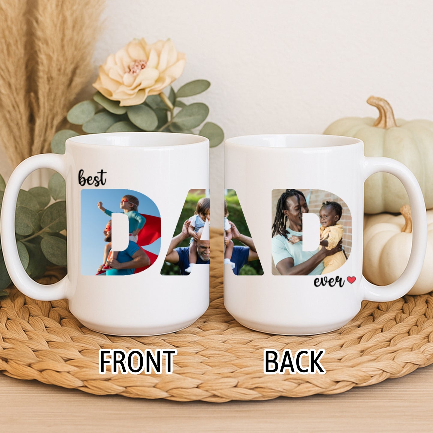 Custom Photo Best Dad Ever - Personalized Custom Mug - Father's Day Gift For Dad, Daddy, Papa