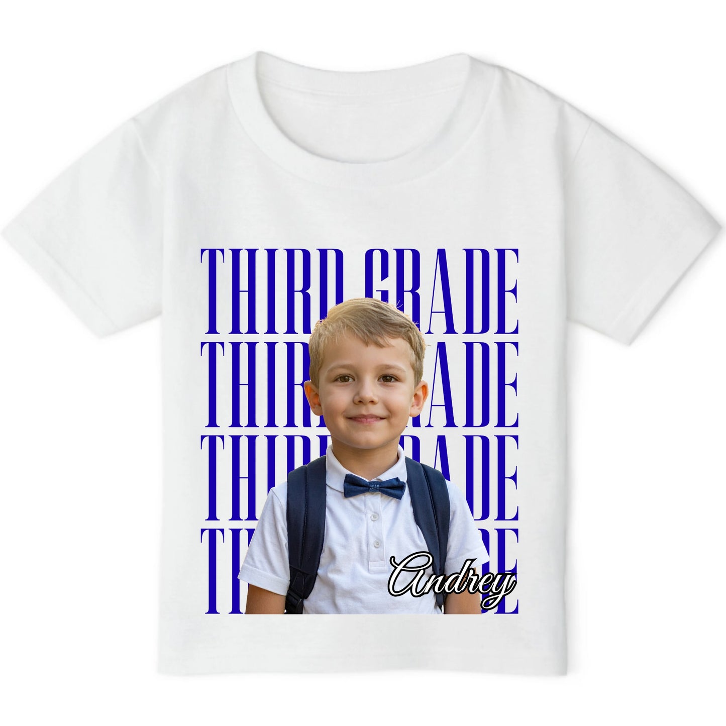 Custom Photo Kid Portrait Kindergarten - Custom Kid Shirt for Back To School | Personalized Gift for Student, Son, Daughter | Kindergarten, Pre-K, Preschool