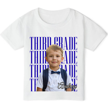Custom Photo Kid Portrait Kindergarten - Custom Kid Shirt for Back To School | Personalized Gift for Student, Son, Daughter | Kindergarten, Pre-K, Preschool