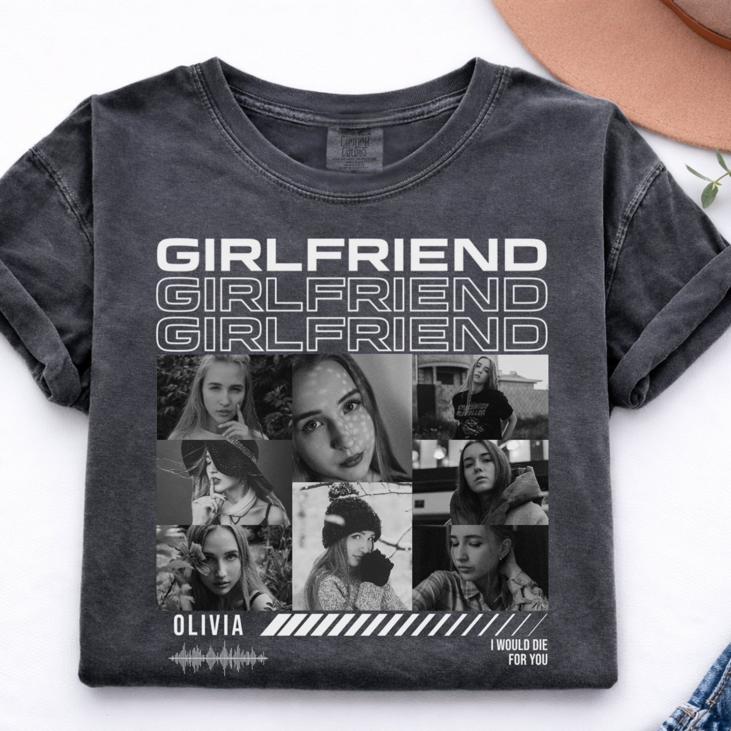Personalized Girlfriend Photo Shirt | Custom Couple T-Shirt | Surprise Gift for Her
