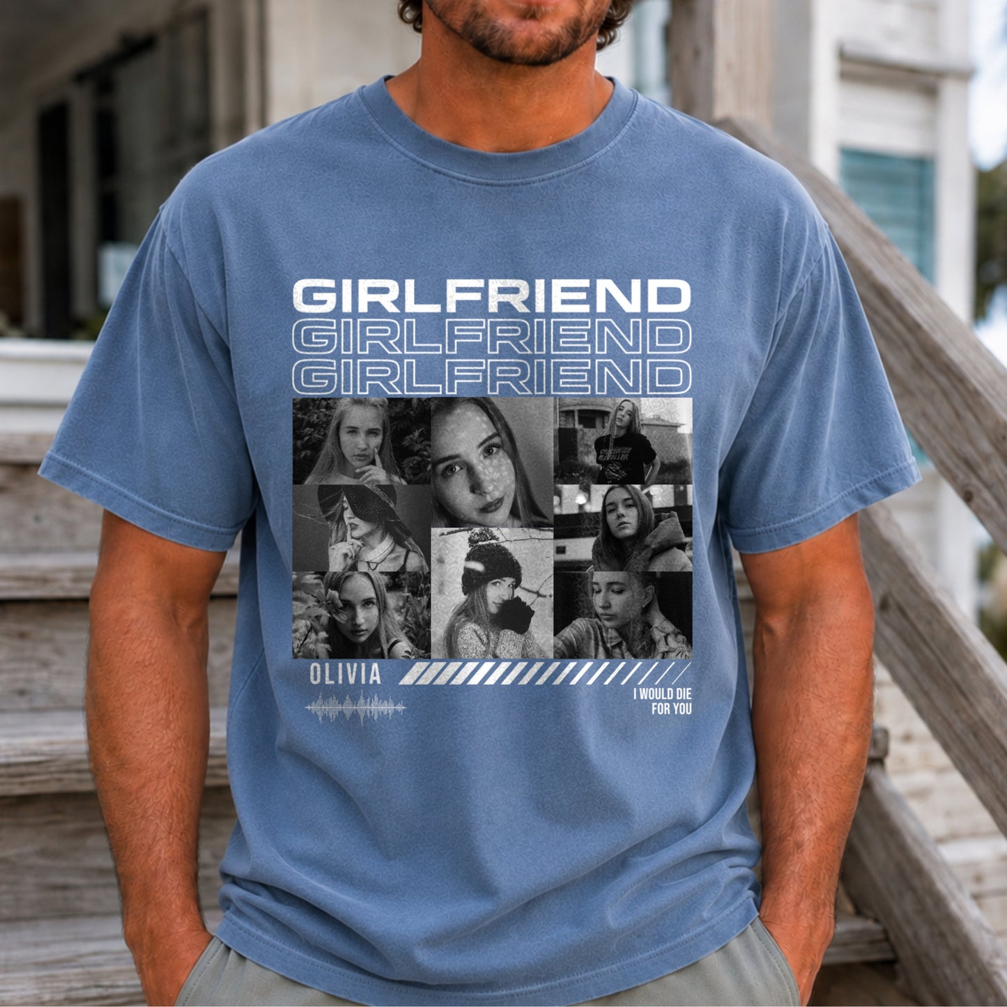 Personalized Girlfriend Photo Shirt | Custom Couple T-Shirt | Surprise Gift for Her
