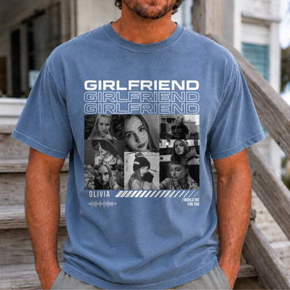 Personalized Girlfriend Photo Shirt | Custom Couple T-Shirt | Surprise Gift for Her