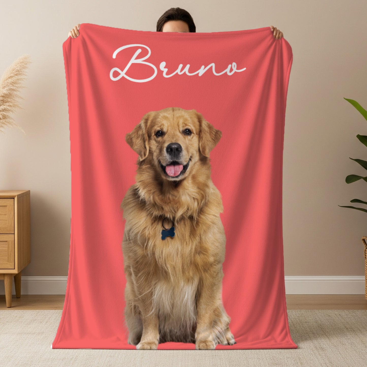 Custom Pet Photo Blanket | Personalized Cat & Dog Lover Gift | Pet Mom & Dad
