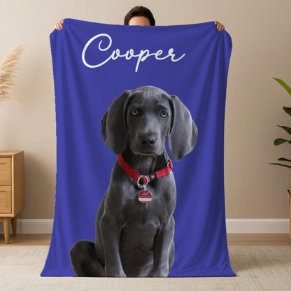 Custom Pet Photo Blanket | Personalized Cat & Dog Lover Gift | Pet Mom & Dad