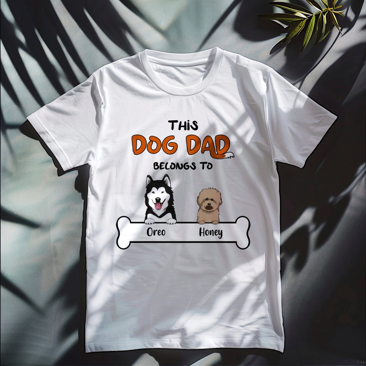 This Dog Dad belongs to - Personalized Unisex T-shirt, Hoodie, Sweatshirt - Custom Father's Day, Birthday Gift For Dog Owner & Lovers
