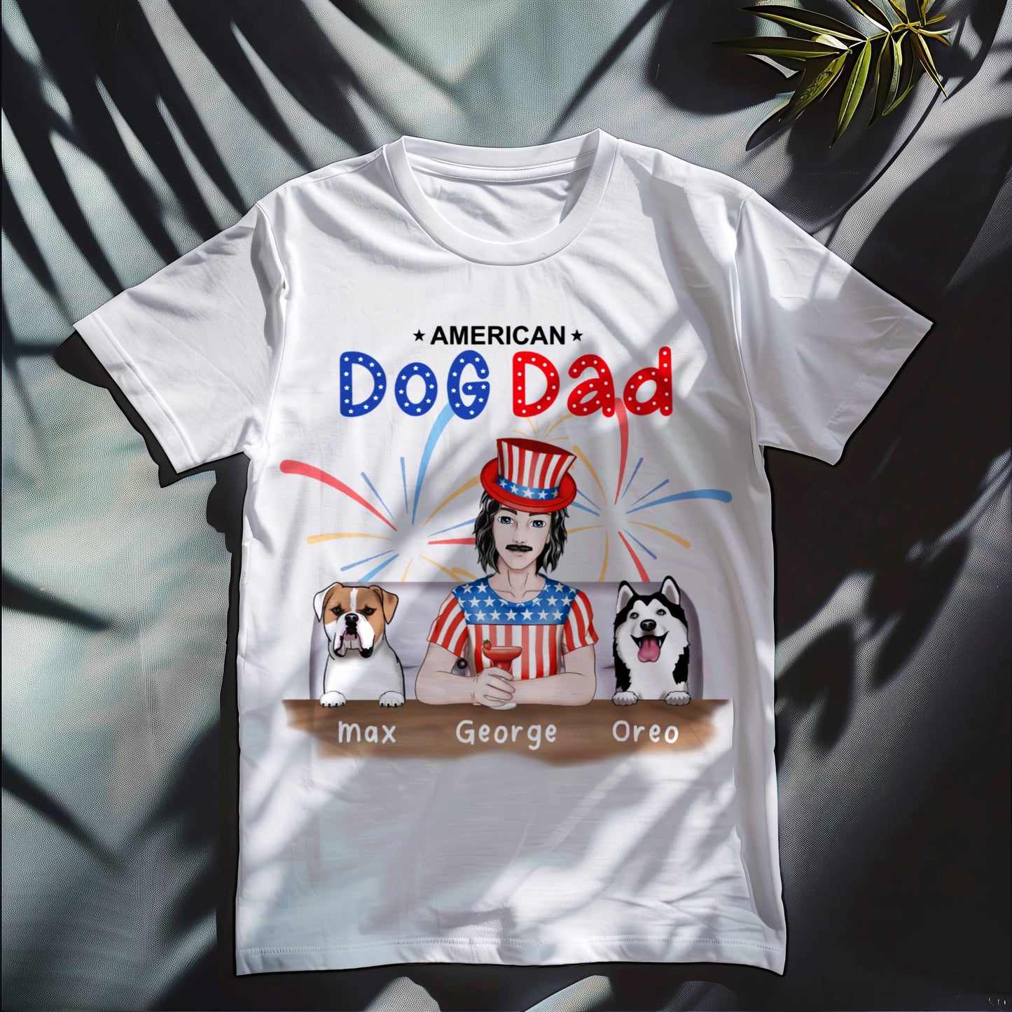 American Dog Dad Shirt - Independence Day Tees 4th of July
